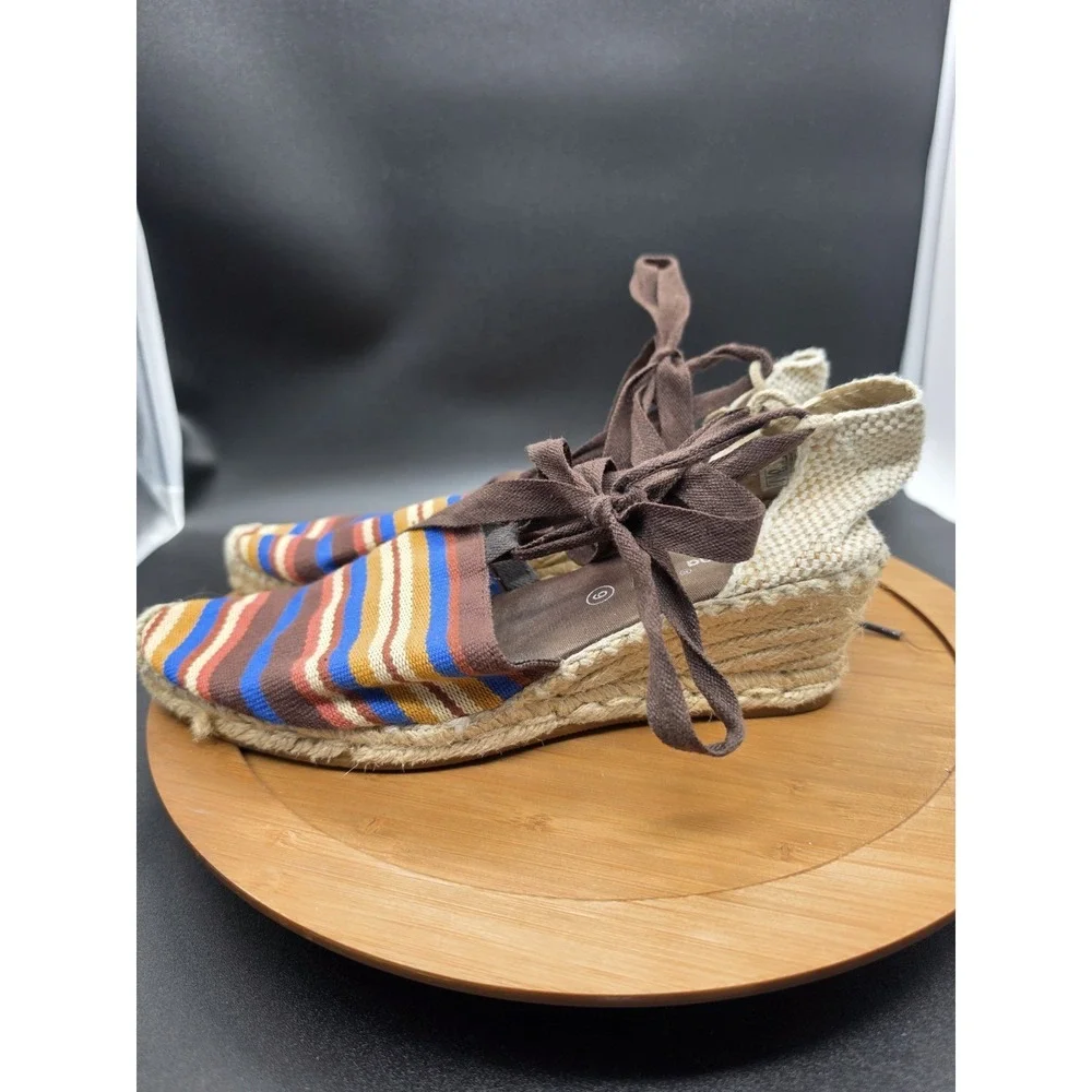 Marina Luna Espadrille Wedge Sandals Womens Size 9‎
